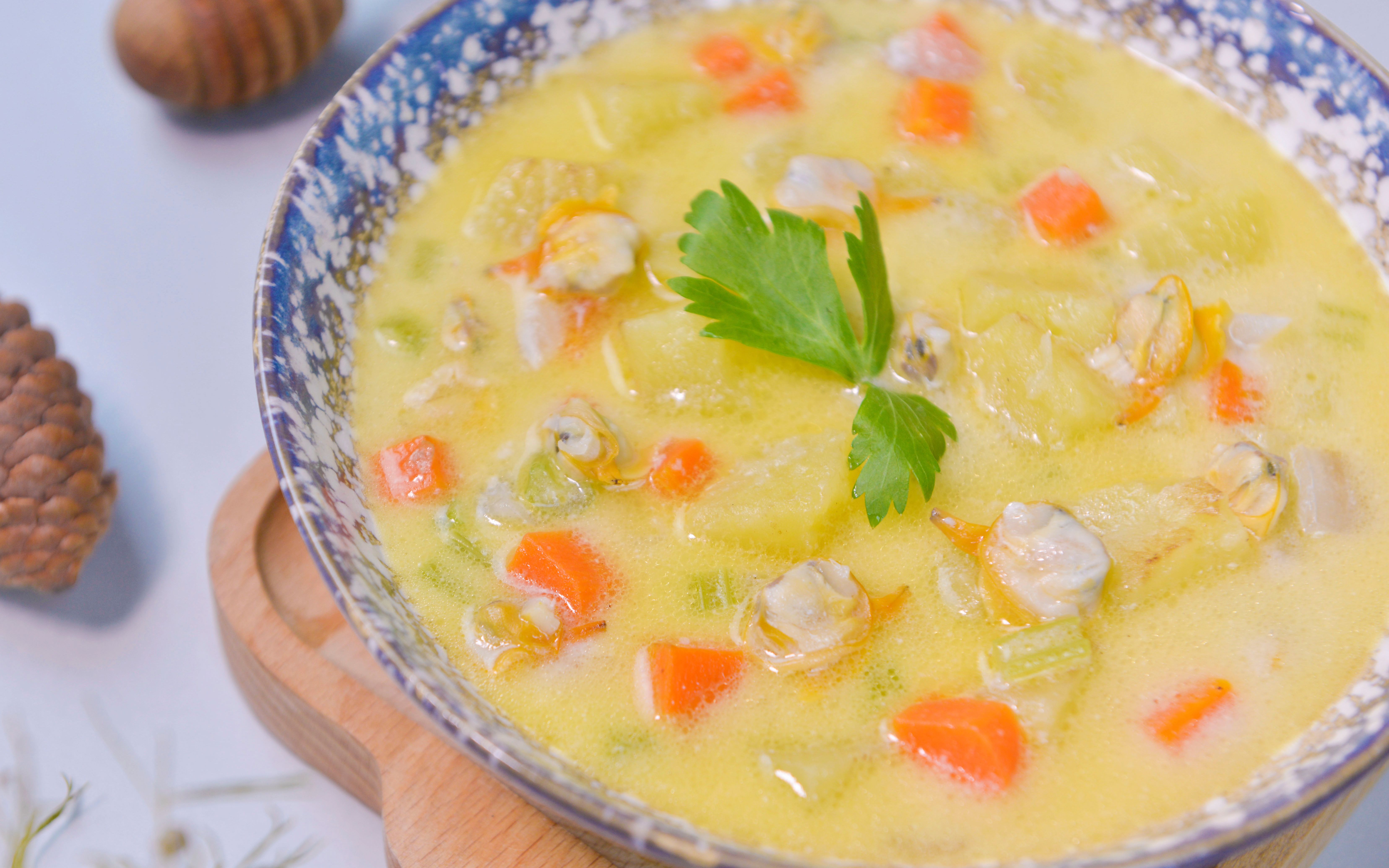 【蜂蜜美食】蛤蜊浓汤