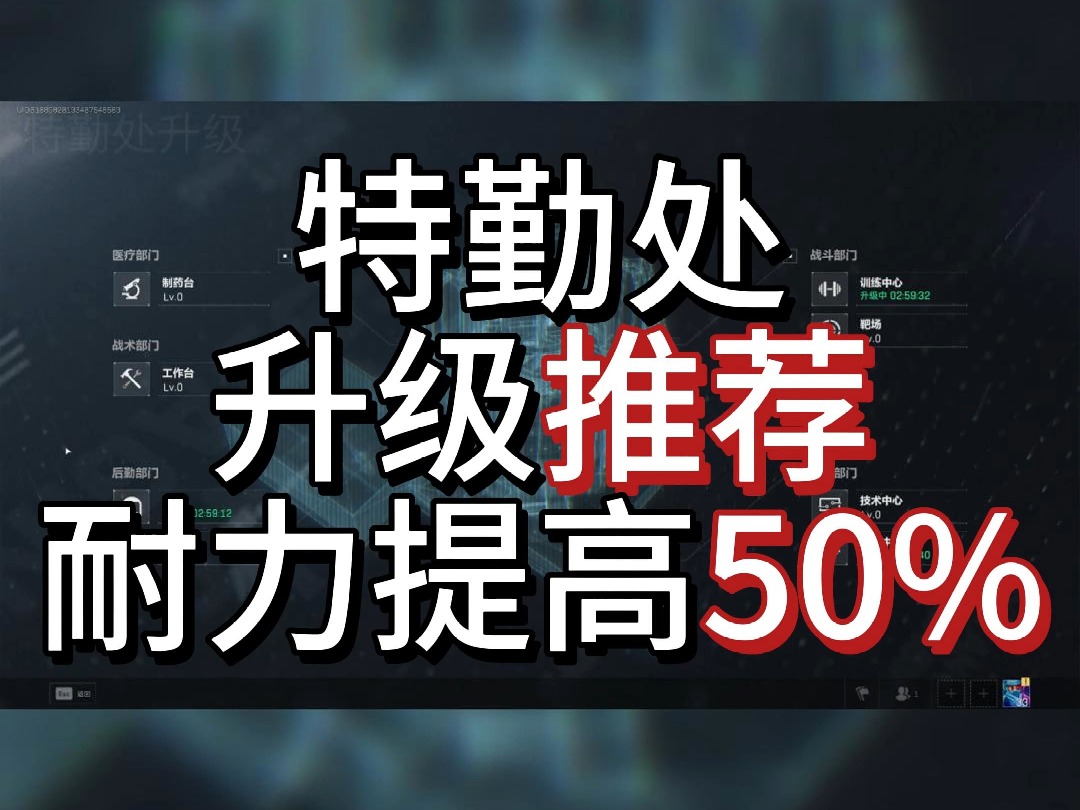 特勤处升级推荐,让你体力+50%,负重+25%,跑刀快人一步哔哩哔哩bilibili