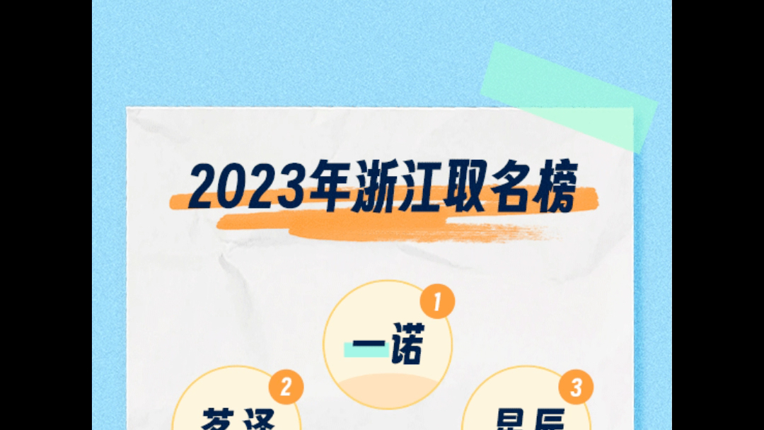 2023浙江爆款名字出炉!“一诺”连续6年“霸榜”哔哩哔哩bilibili