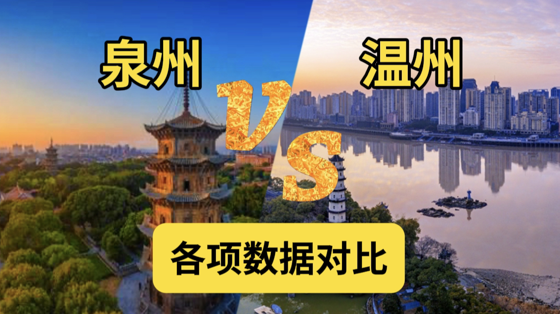 同为沿海商贸城市,泉州VS温州各项数据对比:泉州GDP真高!哔哩哔哩bilibili