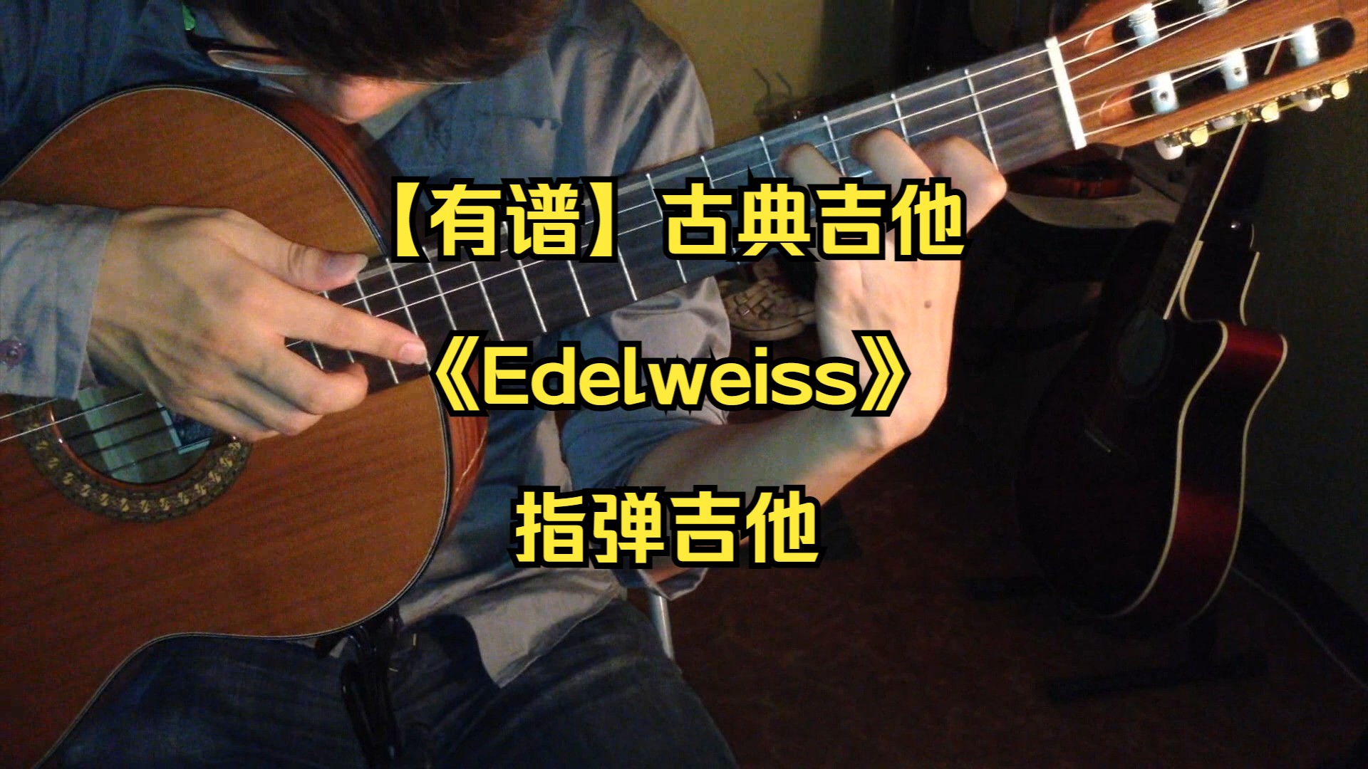 【有谱】古典吉他《edelweiss》指弹吉他