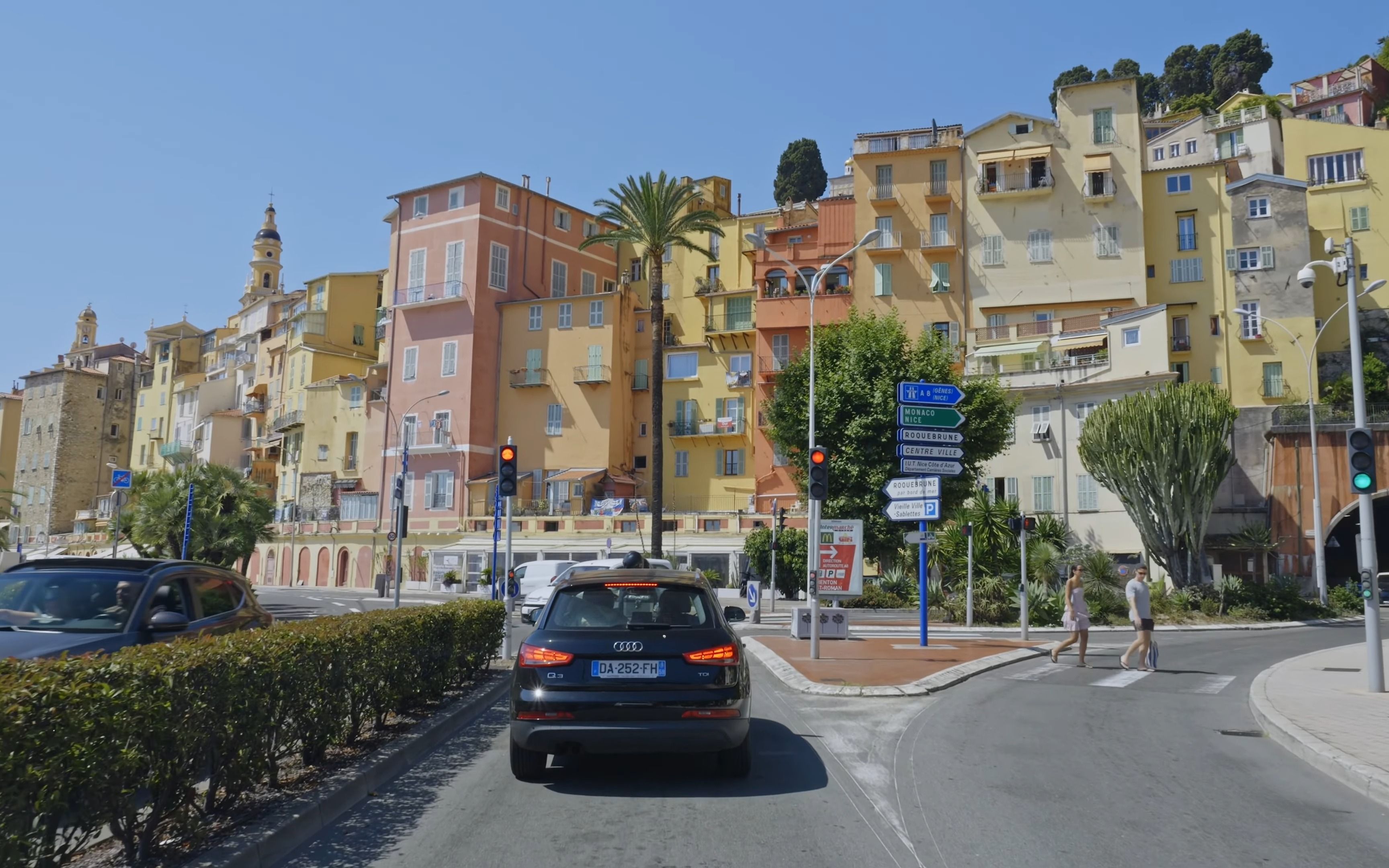 4k 蔚蓝海岸(法国里维埃拉)芒通 - 摩纳哥自驾,这条海岸线的确美