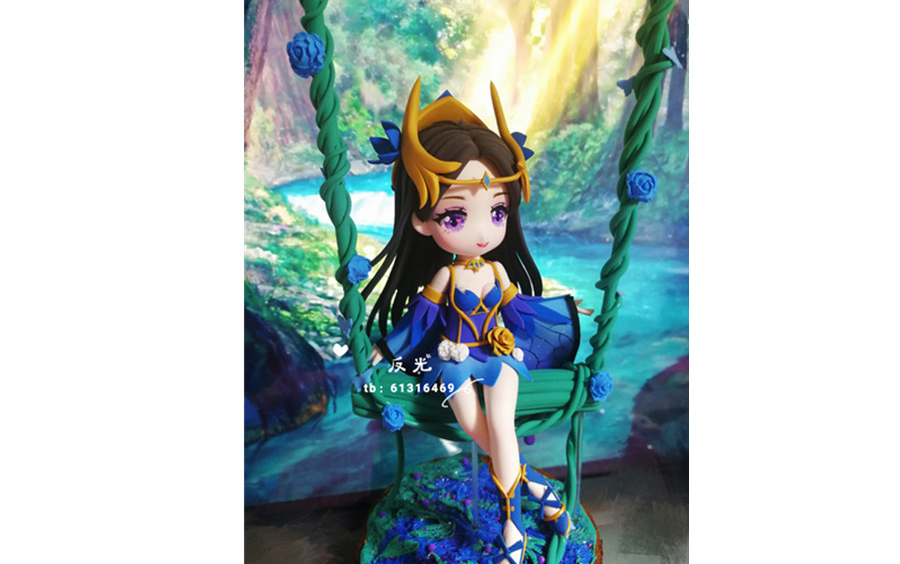 【反光】超轻粘土—王者荣耀貂蝉仲夏夜之梦(8倍速)_哔哩哔哩_bili