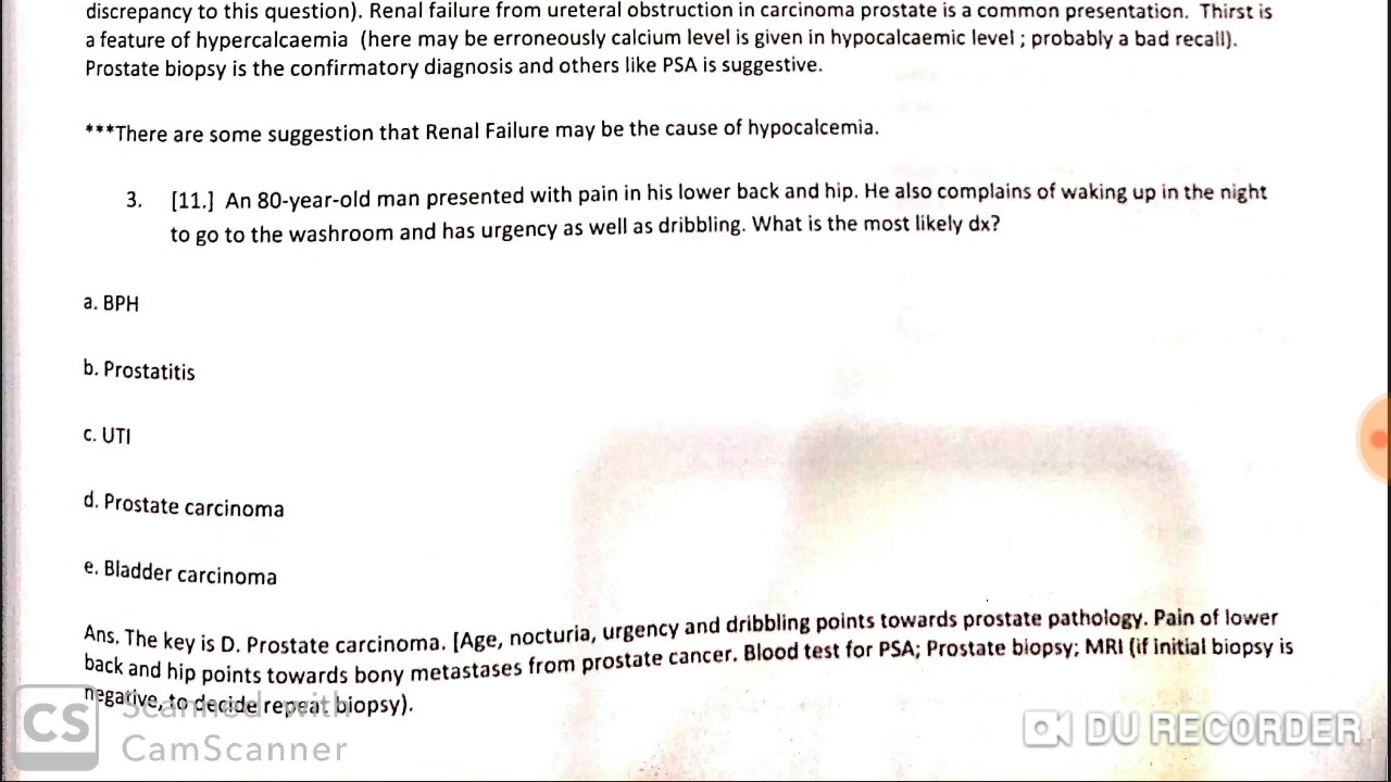 Urology clinical Mcq for neet pg plab 1 usmle哔哩哔哩bilibili