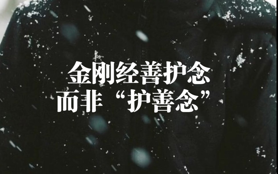 《金刚经》善护念正确的的理解哔哩哔哩bilibili