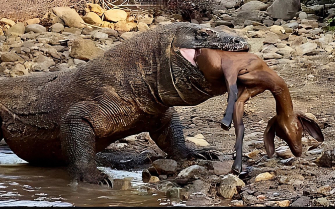 科莫多巨蜥吃大象图片