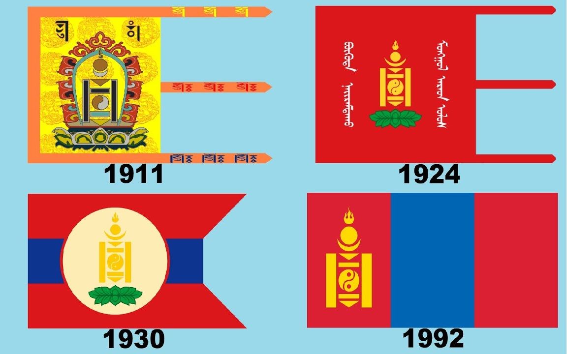 蒙古帝国四大汗国国旗图片