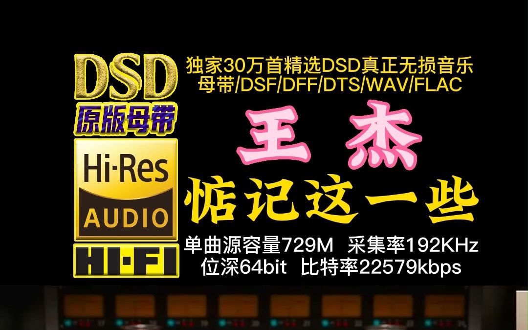 《一生何求》国语版,王杰《惦记这一些》DSD完整版,单曲源容量729M【30万首精选真正DSD无损HIFI音乐,百万调音师制作】哔哩哔哩bilibili