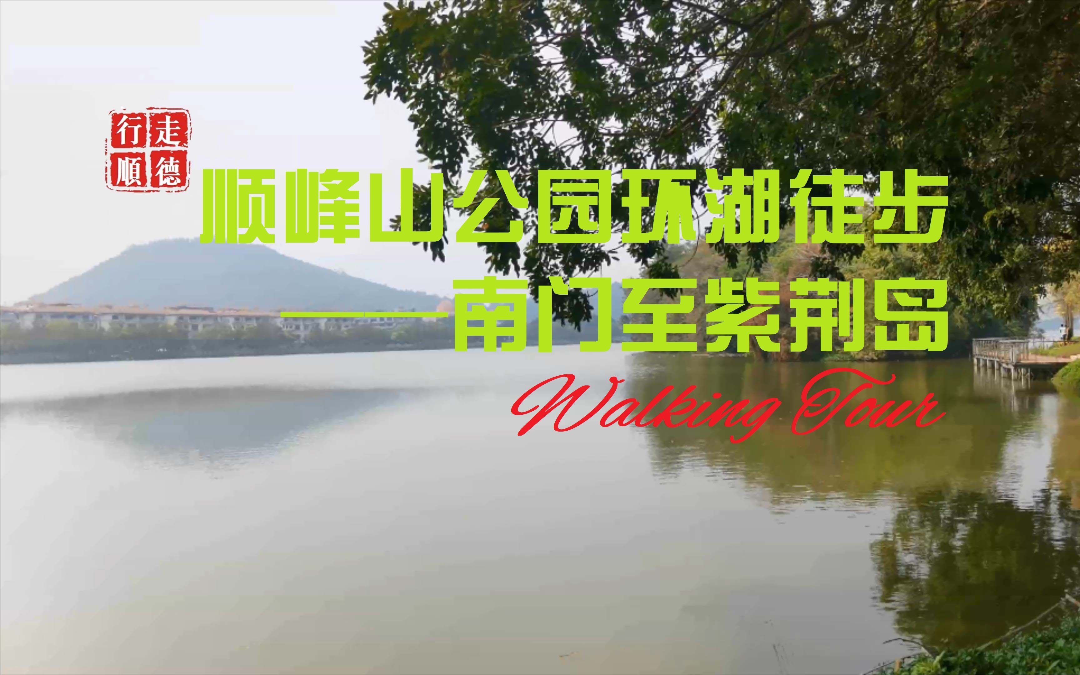 行走顺德——第一视角徒步广东顺德顺峰山公园桂畔湖(南门至紫荆岛)