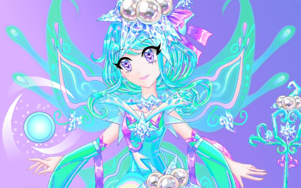 槲寄生拟人之简单通透丝带的画法