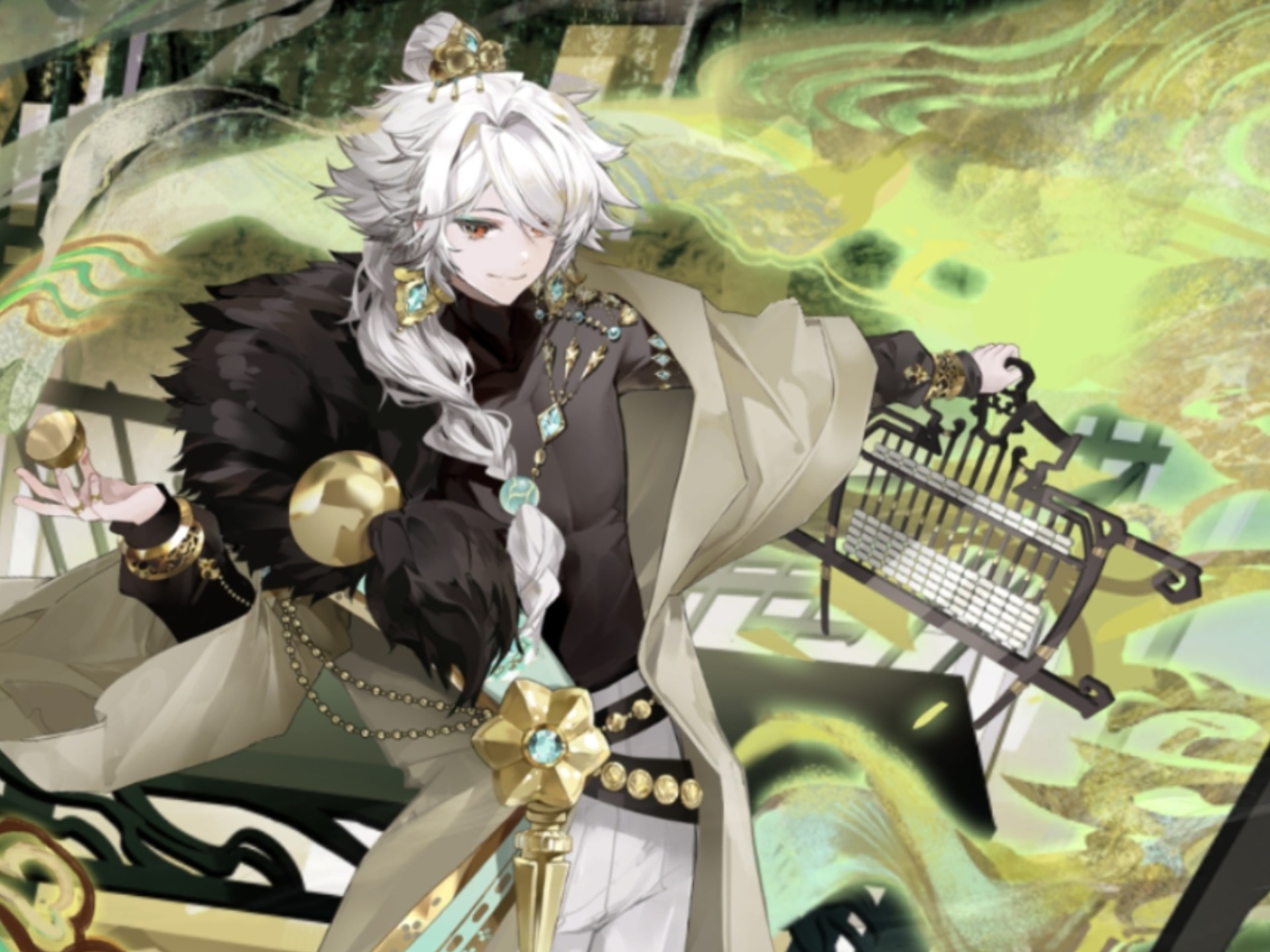 白毛麻花辫帅哥