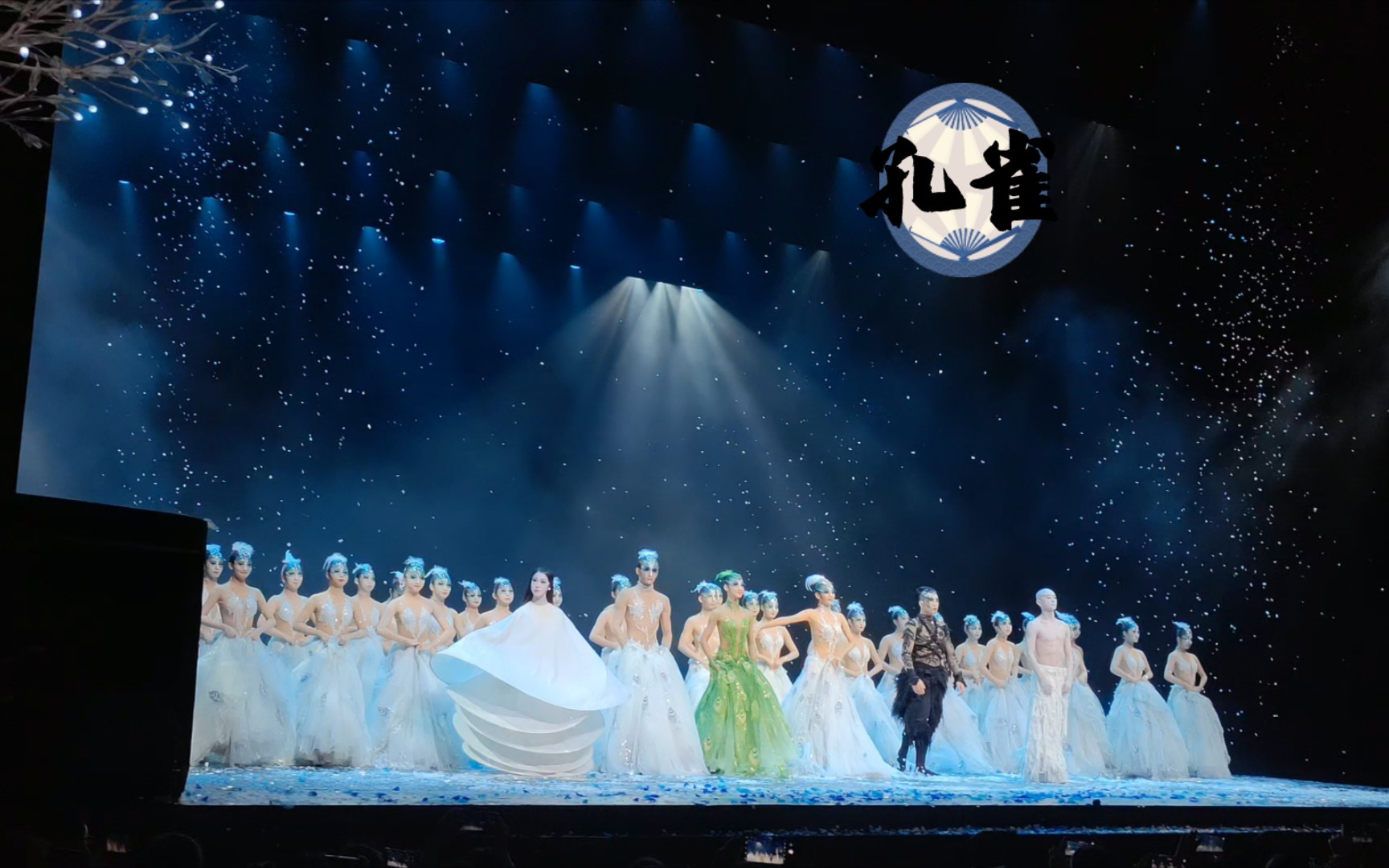 9.1杨丽萍舞剧《孔雀》女孔雀演员谢幕 集体第一次谢幕