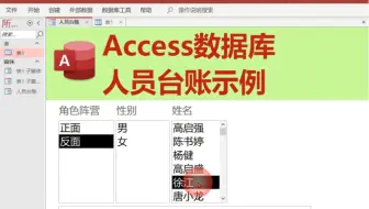 Access数据库应用案例：制作人员管理台账效果演示