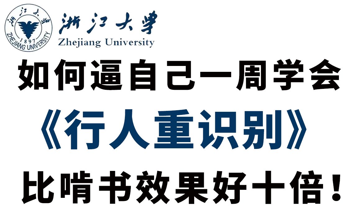 【吹爆!】浙大教授用15小时就讲明白了能写进论文的深度学习实战【行人重识别】项目实战,赶紧收藏学习!(人工智能/深度学习/计算机视觉/图像处理/行...