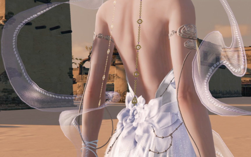 【剑网3】同人外观幽馥引白色成女实装