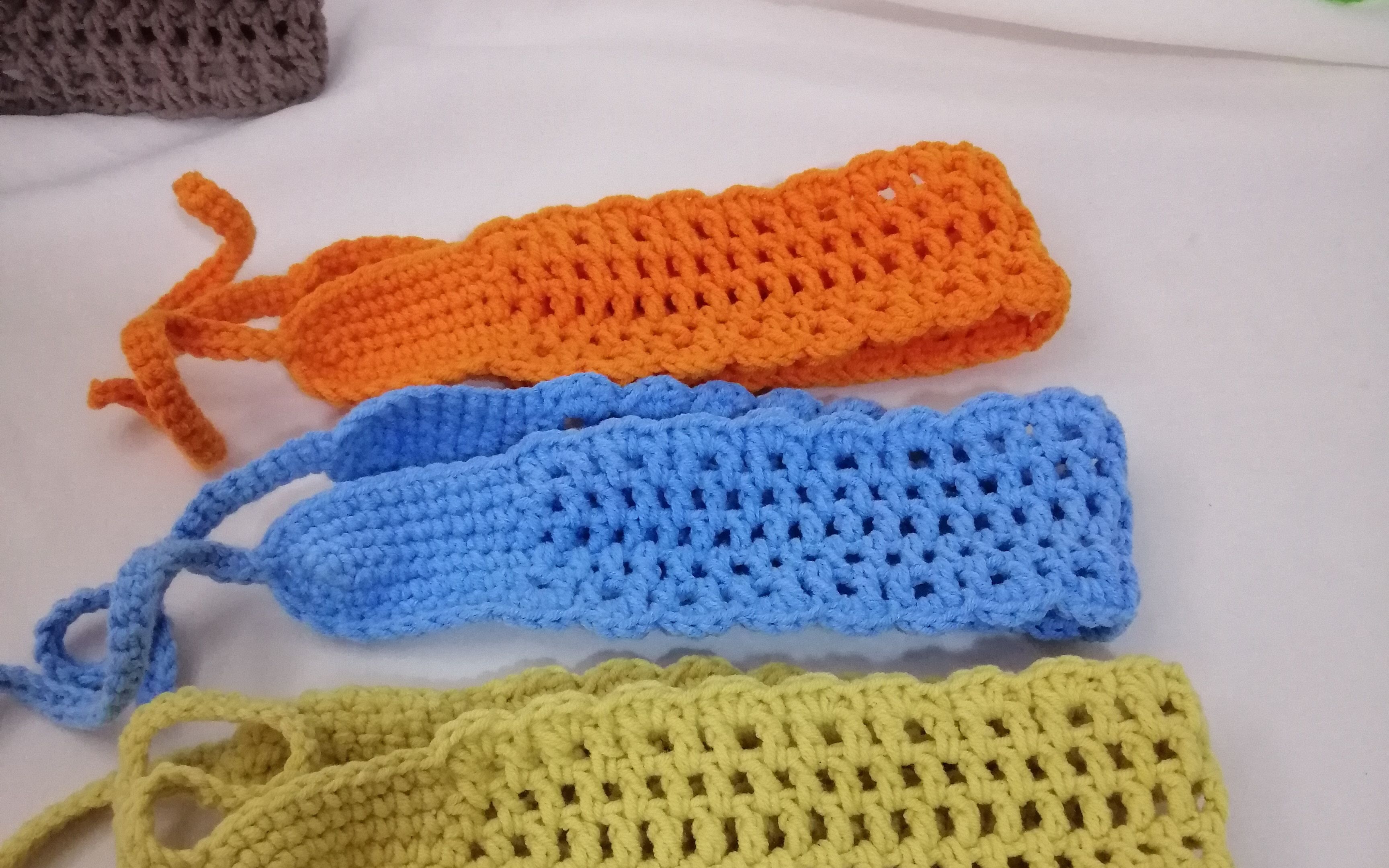 萌妈毛线diy 发带教程