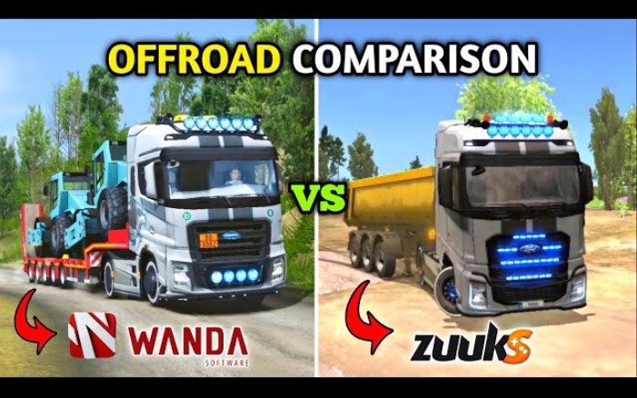 [图][4K/转载]越野比较|欧洲卡车司机3vs卡车模拟器:终极 (Wanda Software vs Zuuks)