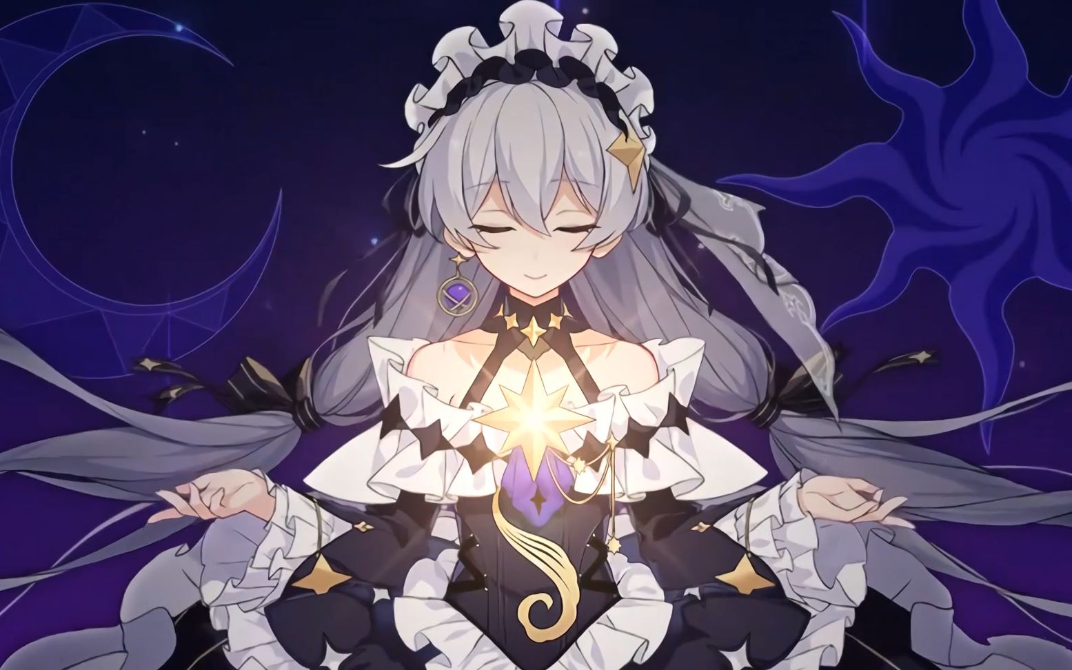 [1080p 78]德丽莎小姐在星空下许愿 动态桌面