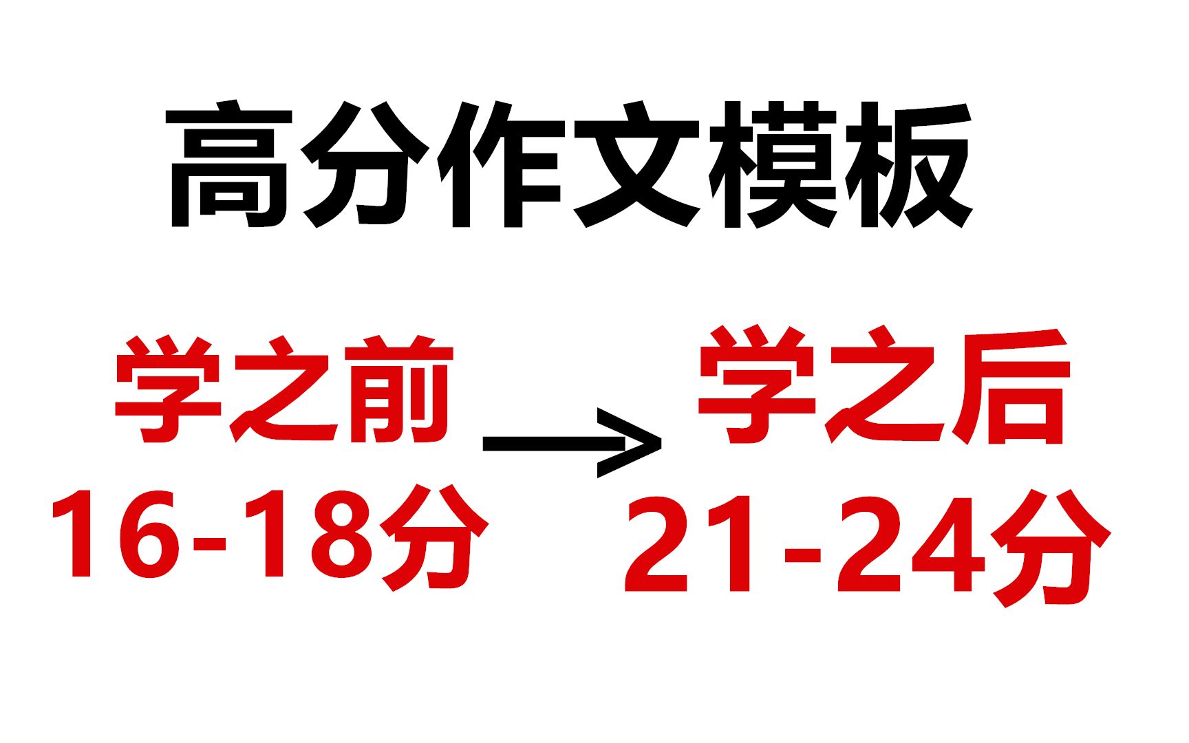 【高中英语】傻瓜式高分作文模板,作文必须第五档哔哩哔哩bilibili