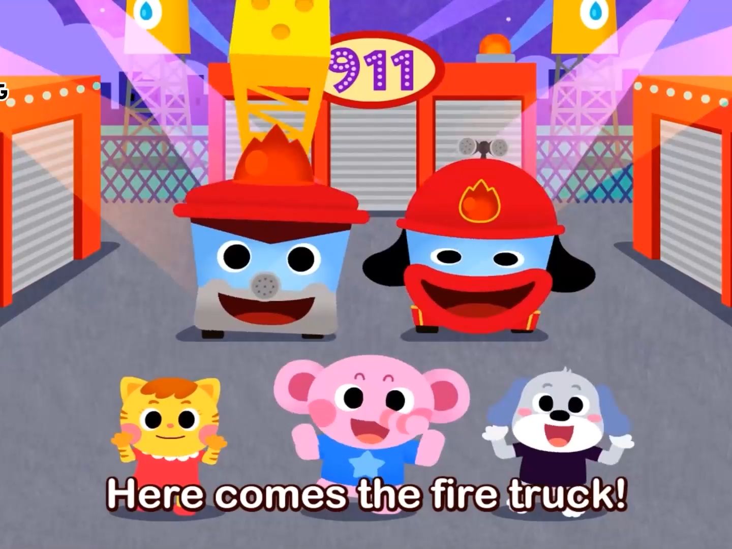 [图]Hurry Hurry Drive the Fire Truck  Pinkfong英语启蒙歌曲 童谣 英文启蒙儿歌 汽车歌曲