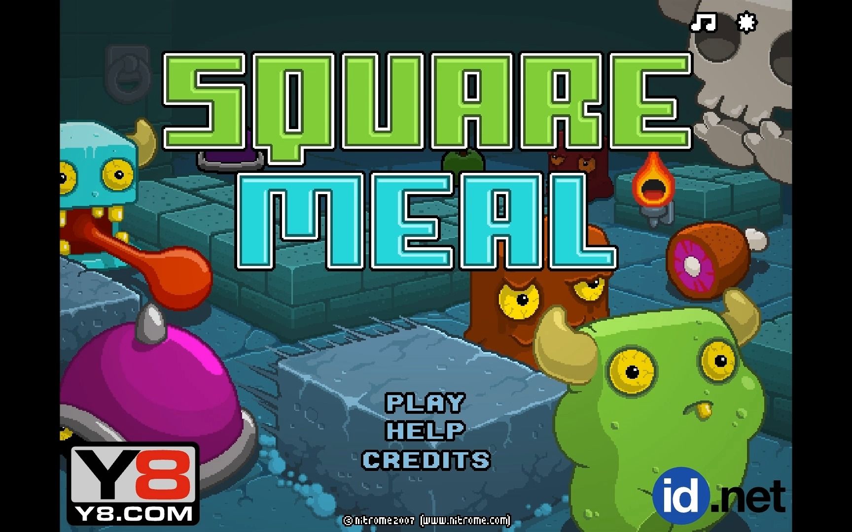 [图]童年回忆【Nitrome】Square Meal 食物全收集 双人通关视频