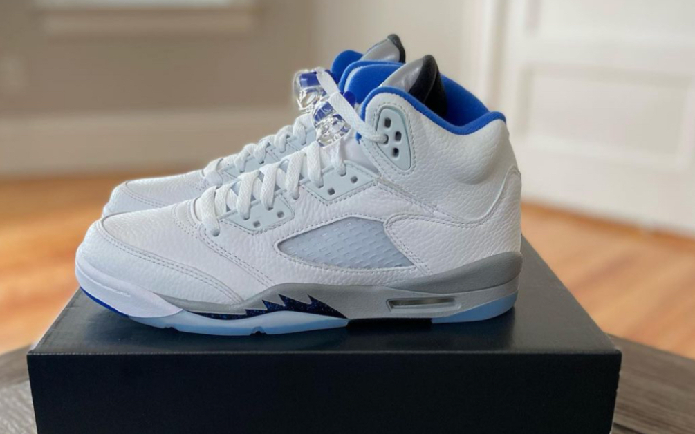 白蓝aj5实物开箱这颜值如何