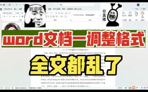 下载视频: 【word文档一调整格式全文都乱了】一键解决小妙招！