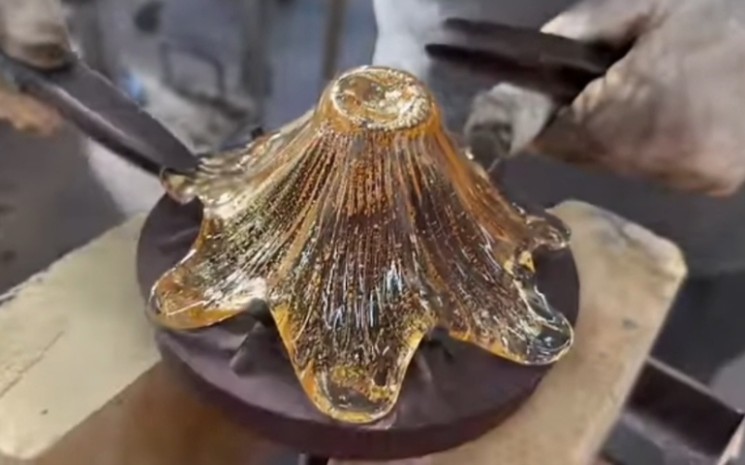 太好看了!手工玻璃制品加工艺术,全过程