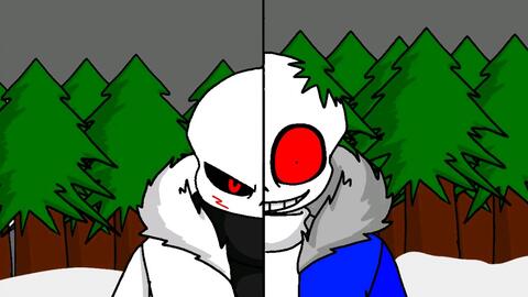 Cross Sans Vs Delta Sans!