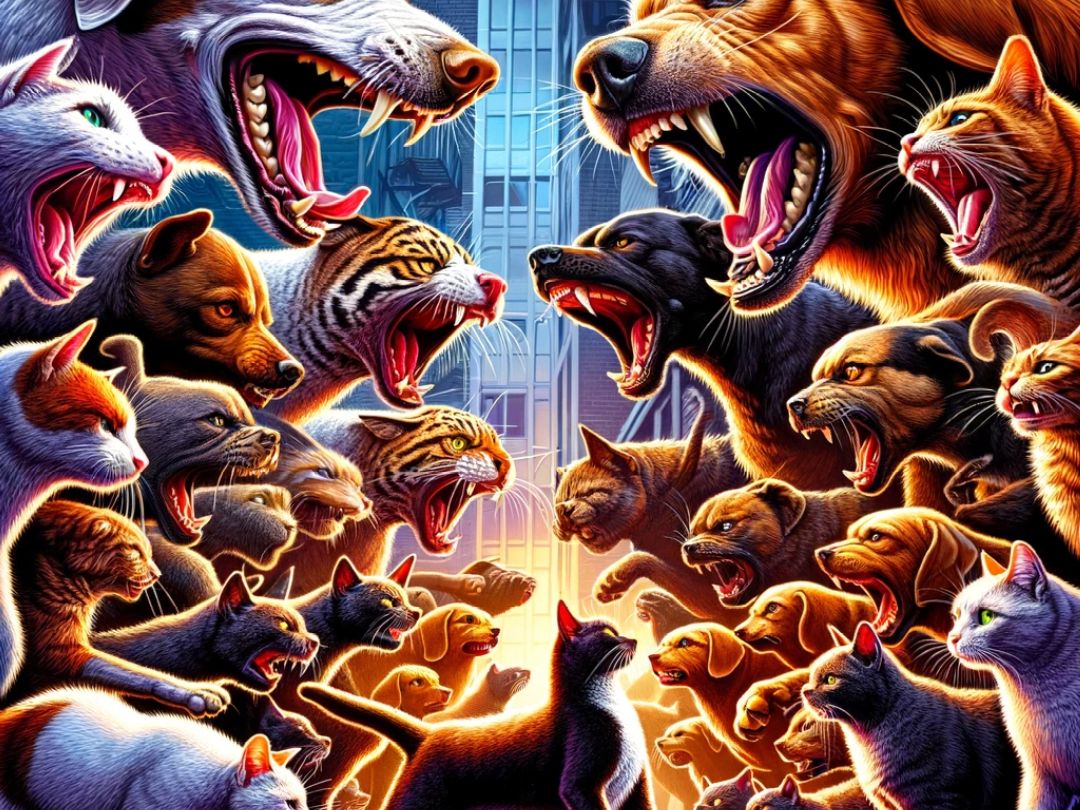 ai绘画之猫狗大战