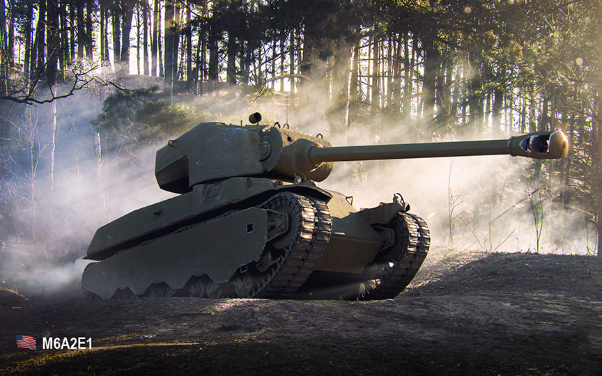 【妹子的坦克世界】漂亮妹子的美系八金重坦m6a2e1金面包进10级房依旧