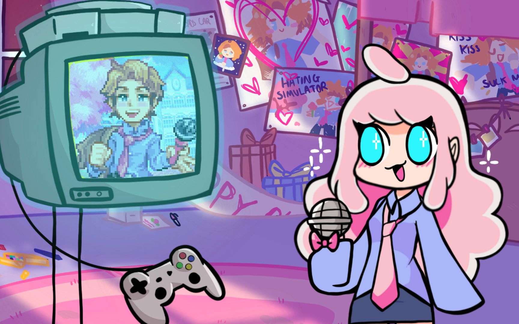 fnf优质模组 senpai的狂热粉丝cloud 全流程_音游热门视频