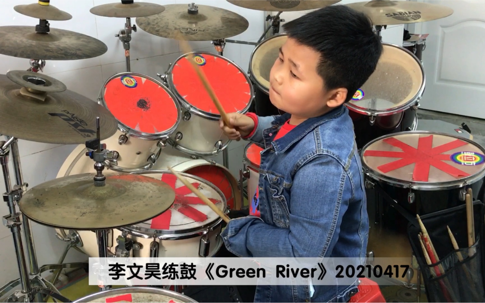 李文昊练鼓《Green River》20210417哔哩哔哩bilibili