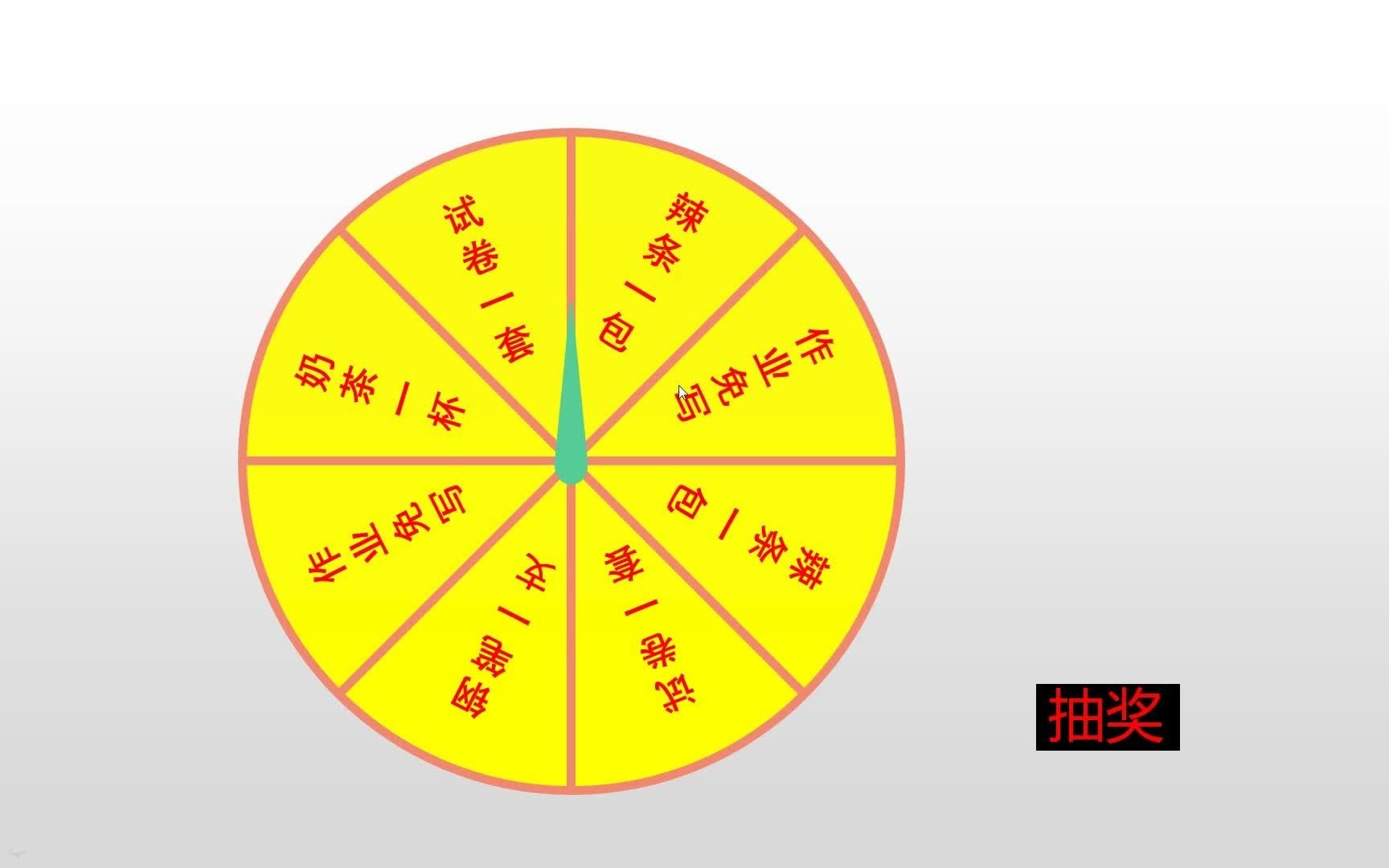 制作指针旋转转盘不动的ppt抽奖程序