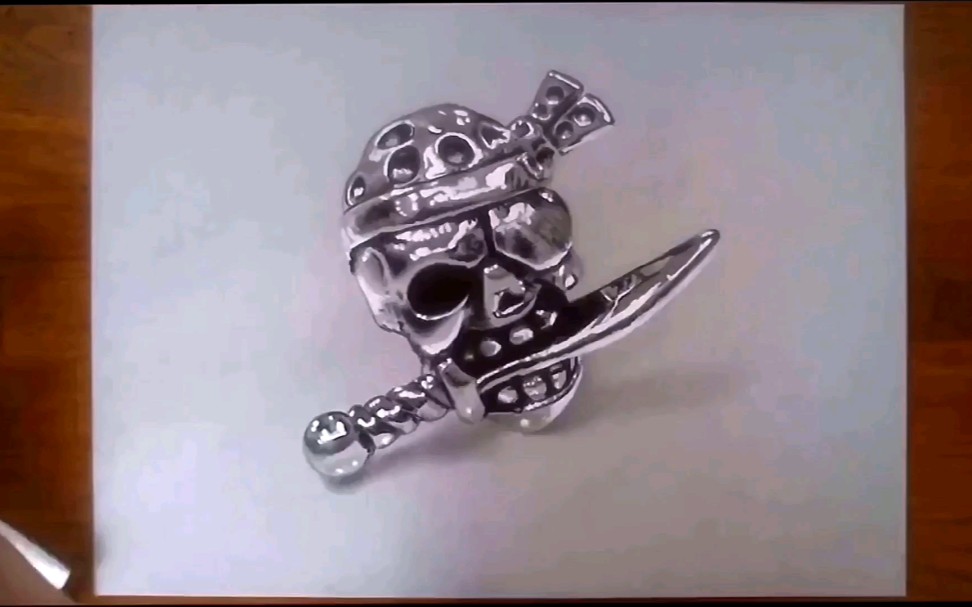 彩铅画,不锈钢质感