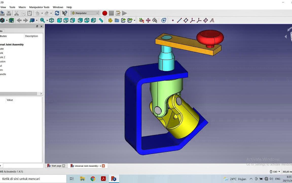 [FreeCAD Fun] FreeCAD 0.19  创建装配练习 06  机械手 WB哔哩哔哩bilibili