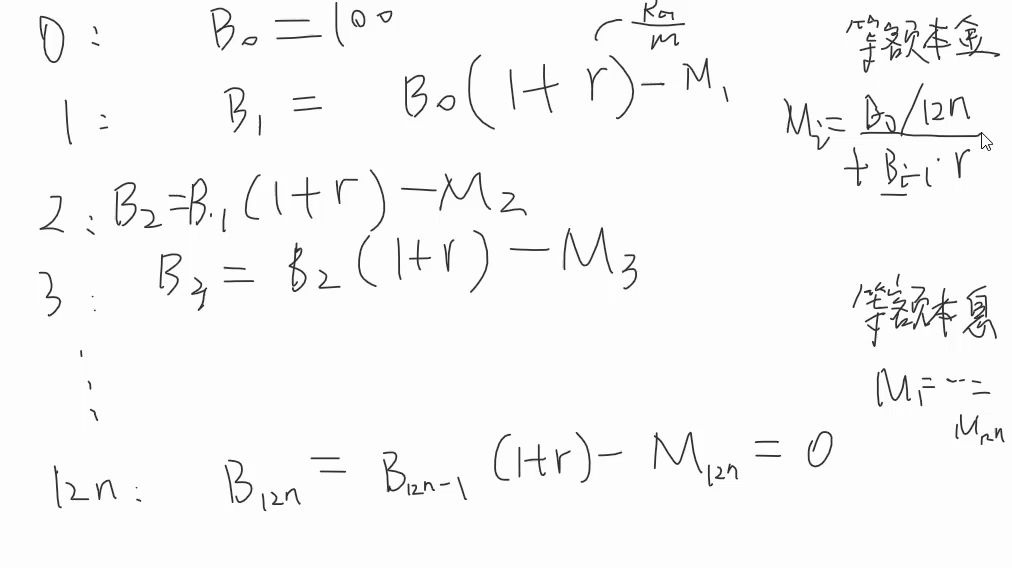 金融数学课程:2. 自制房贷计算器,等额本金与等额本息哪个好哔哩哔哩bilibili