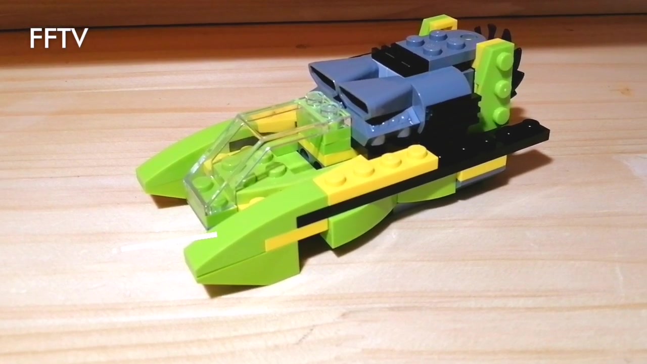 【乐高速拼】乐高 创意百变系列 31092 直升机探险 动力艇形态_哔哩