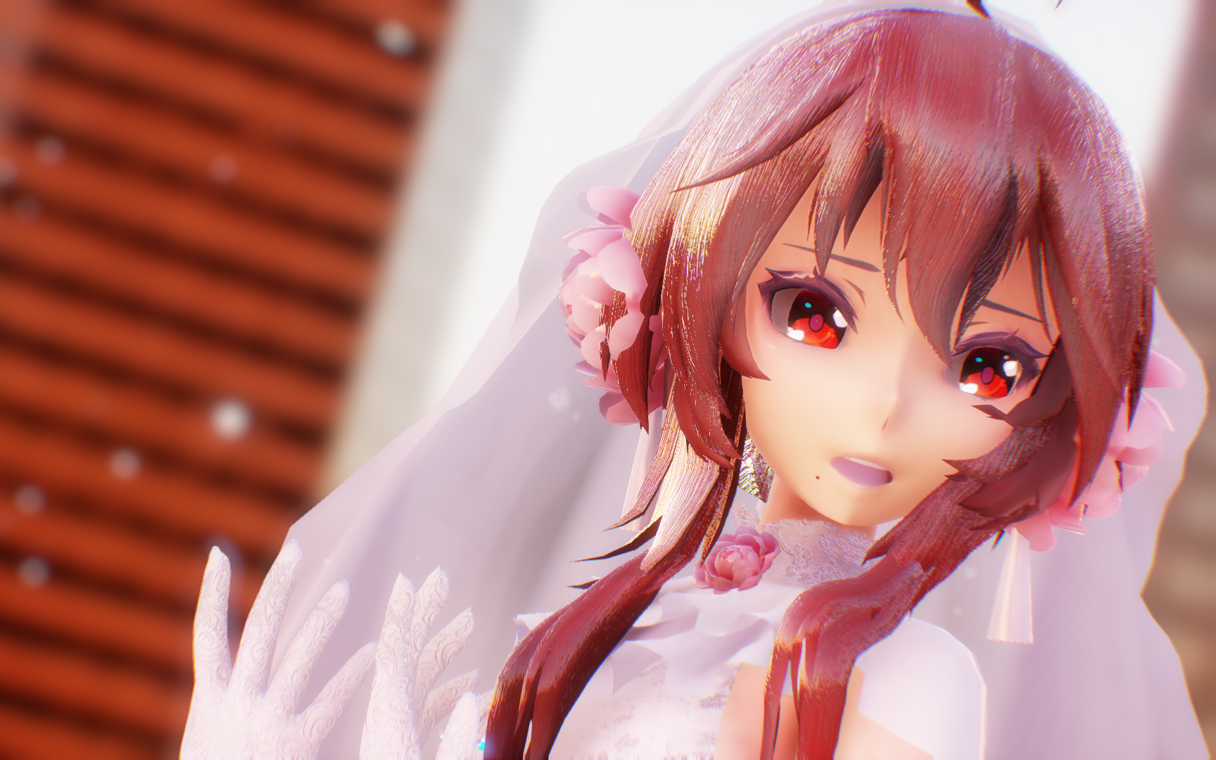 【ray渲染*mmd/婚纱乐正绫】美就在你身旁《唯美向》