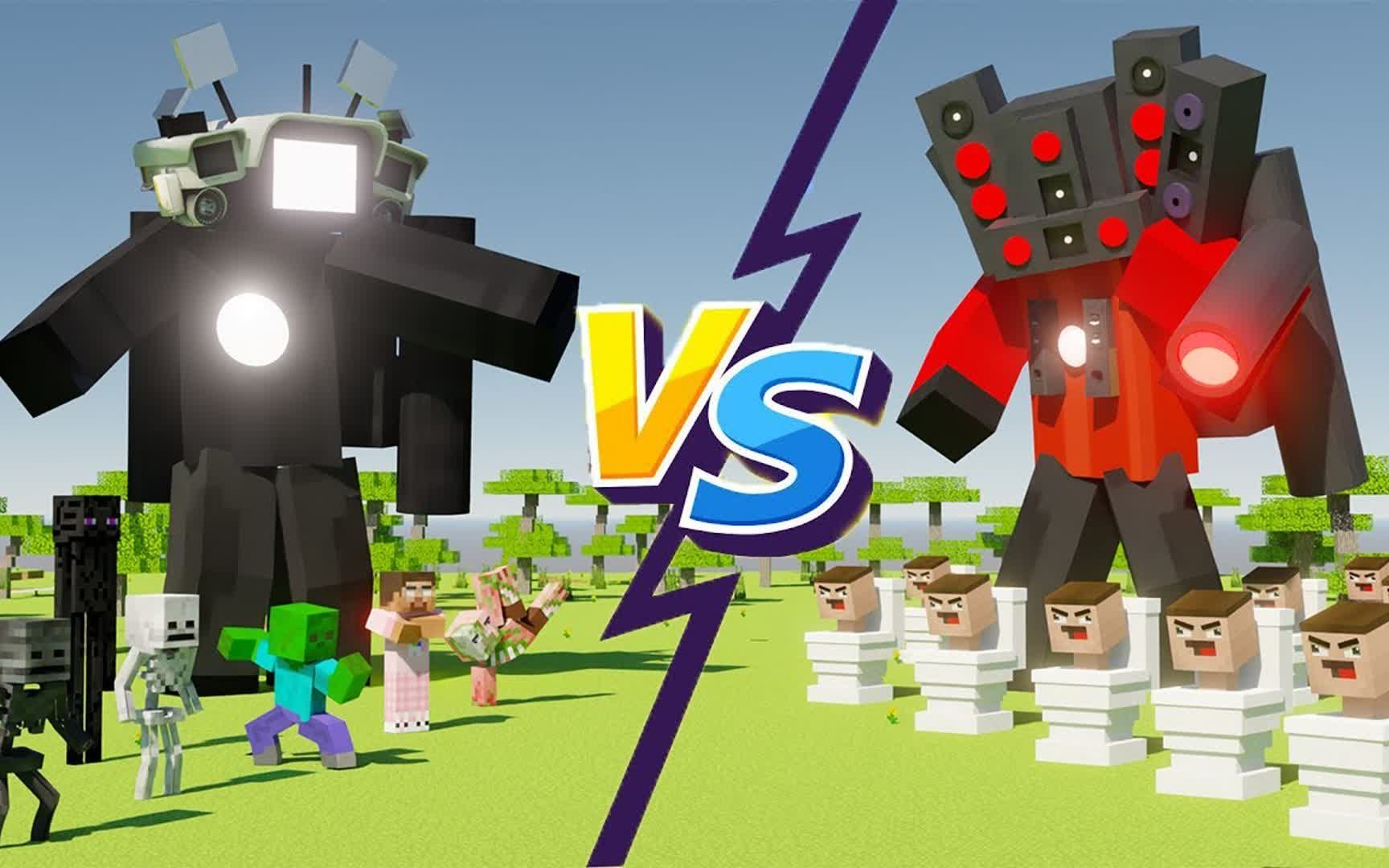 我的世界:泰坦音响人和泰坦监控人的战斗被凋零骷髅阻止!