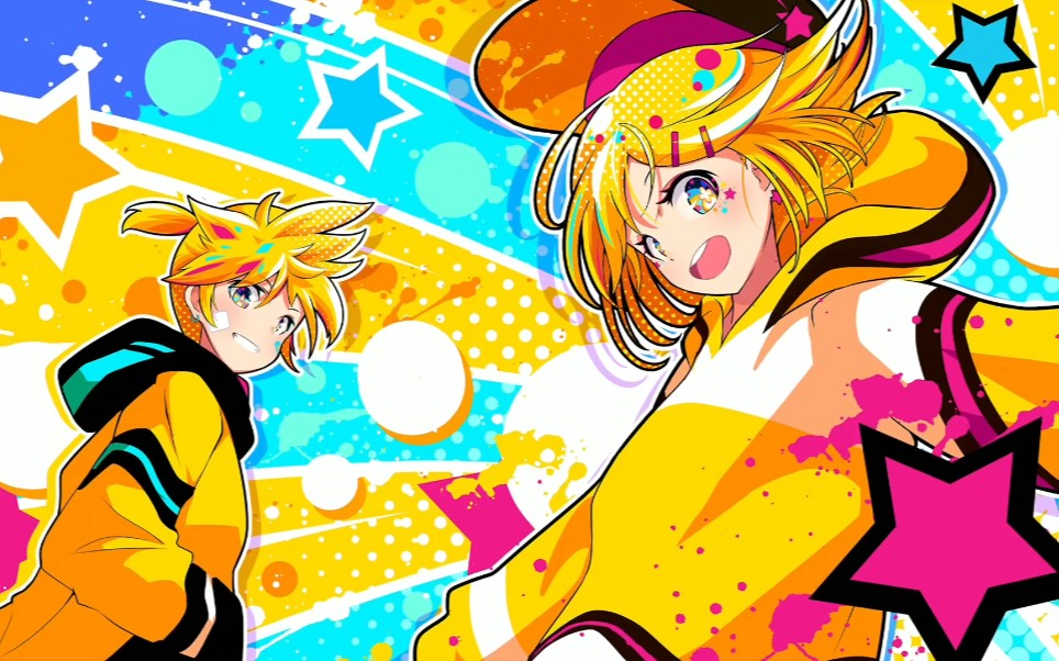 【镜音リン99レン】shocking yellow【オリジナル】【中文翻译】