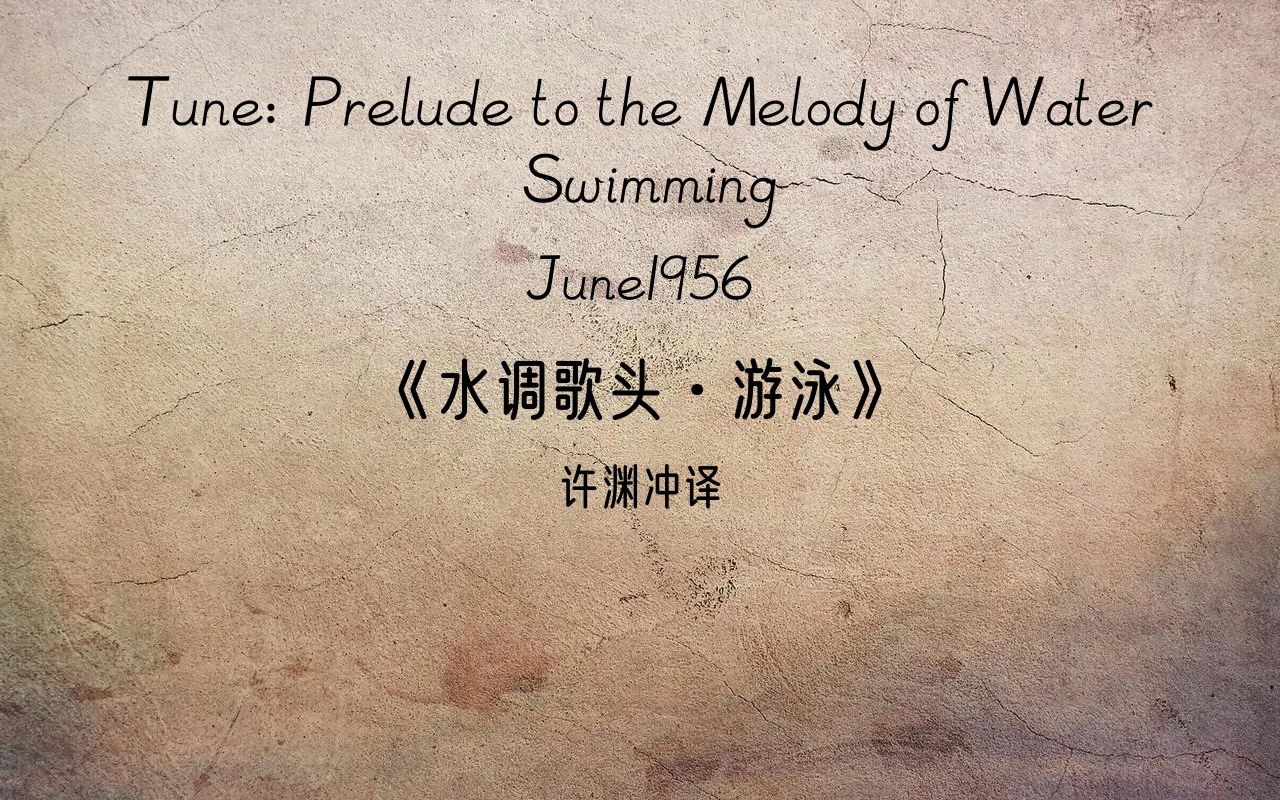 Tune: Prelude to the Melody of Water Swimming《水调歌头ⷦ𘸦𓳣€‹英译文哔哩哔哩bilibili