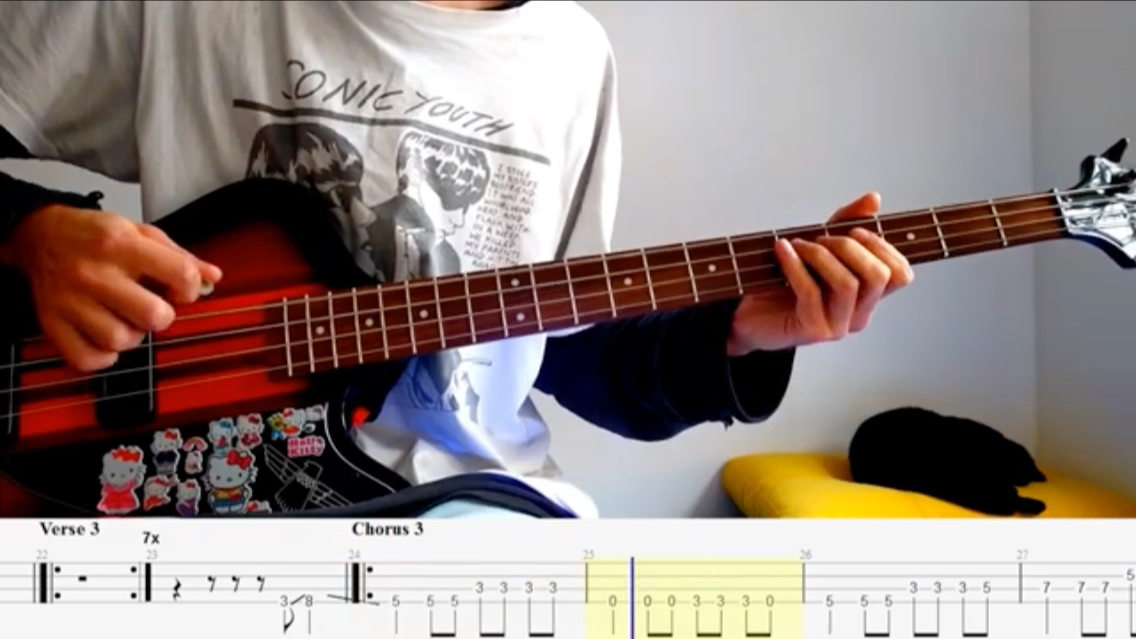 [图]Nirvana： Rape me 【Bass cover】带谱