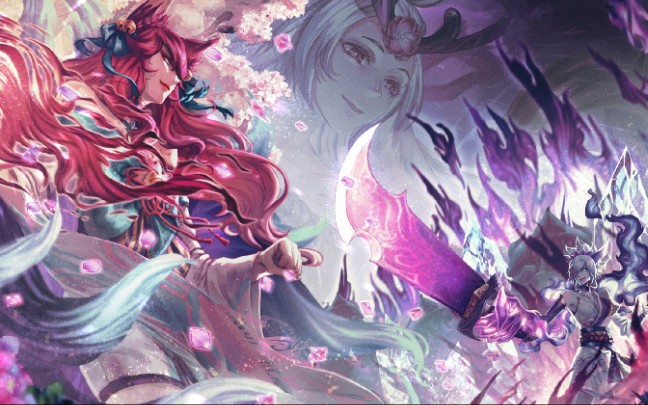 英雄联盟阿狸灵魂莲华永恒之森kda星之守护者电玩女神皮肤鉴赏