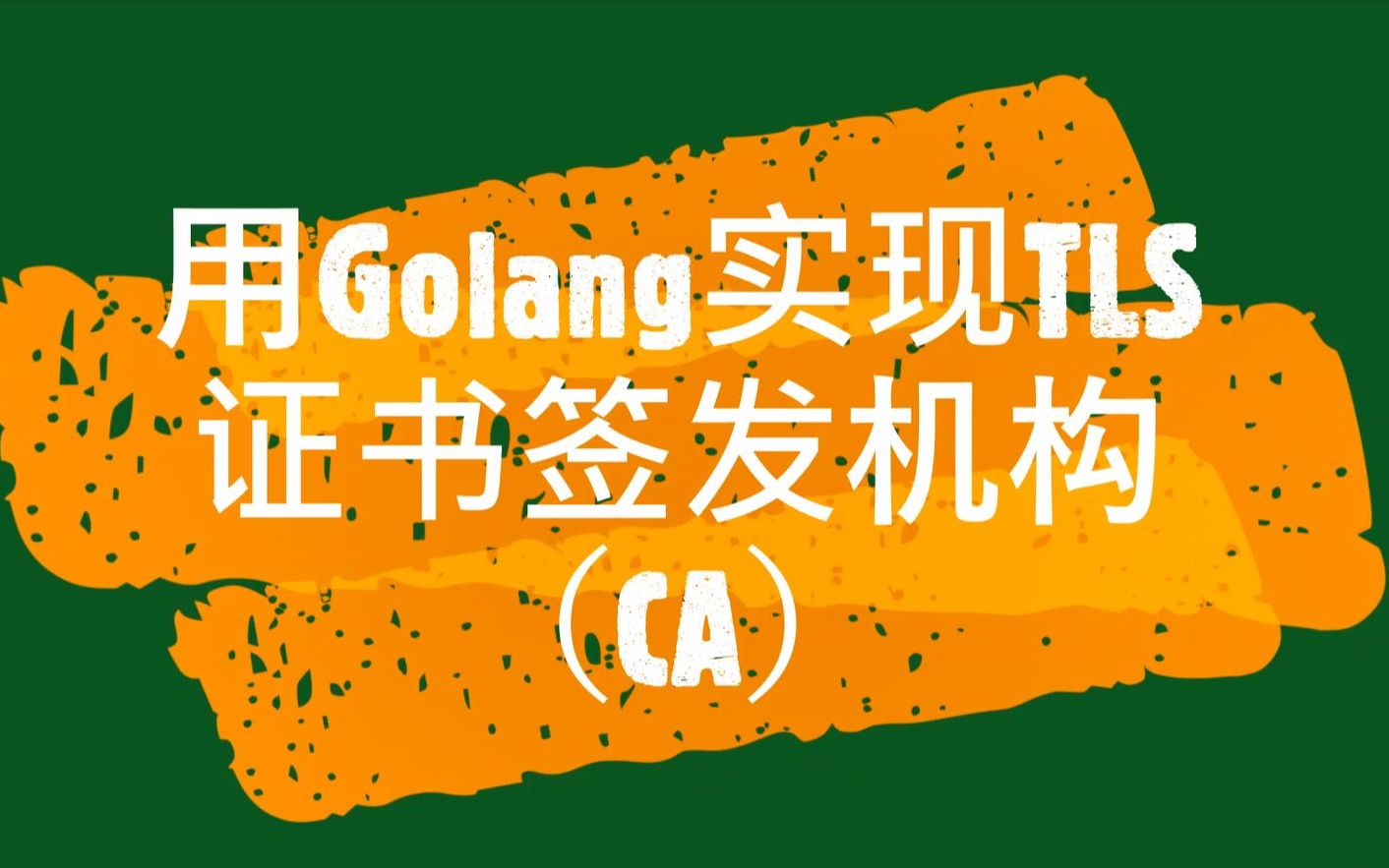 用Golang实现简易TLS证书签发服务器哔哩哔哩bilibili