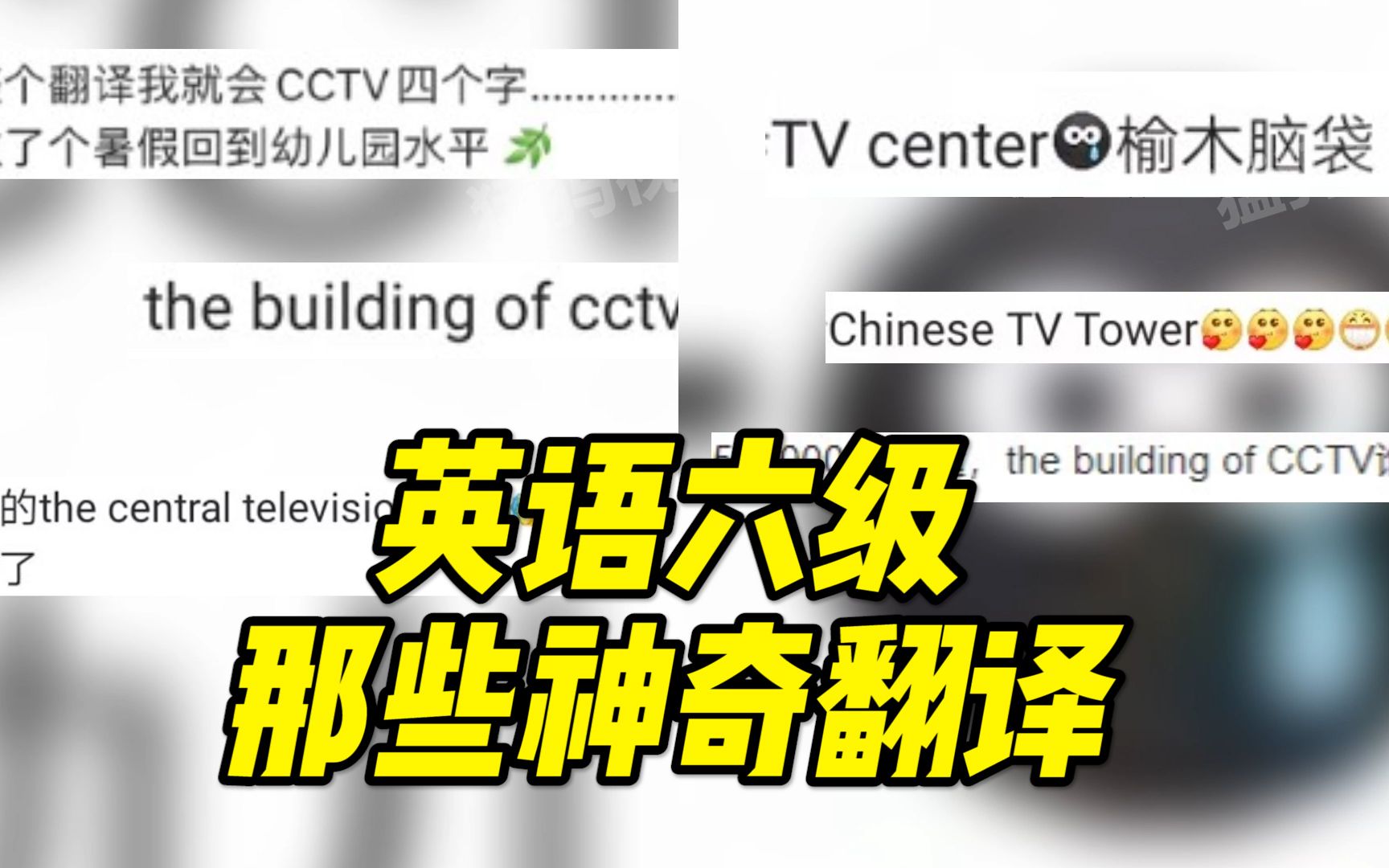 英语六级翻译CCTV、印章、贴春联答案五花八门,你是怎么写的?哔哩哔哩bilibili