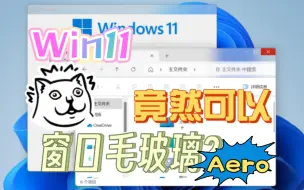 Descargar video: 什么？Win11也可以开启Win7的毛玻璃效果了？手把手教你开启Win10/11的Aero效果！