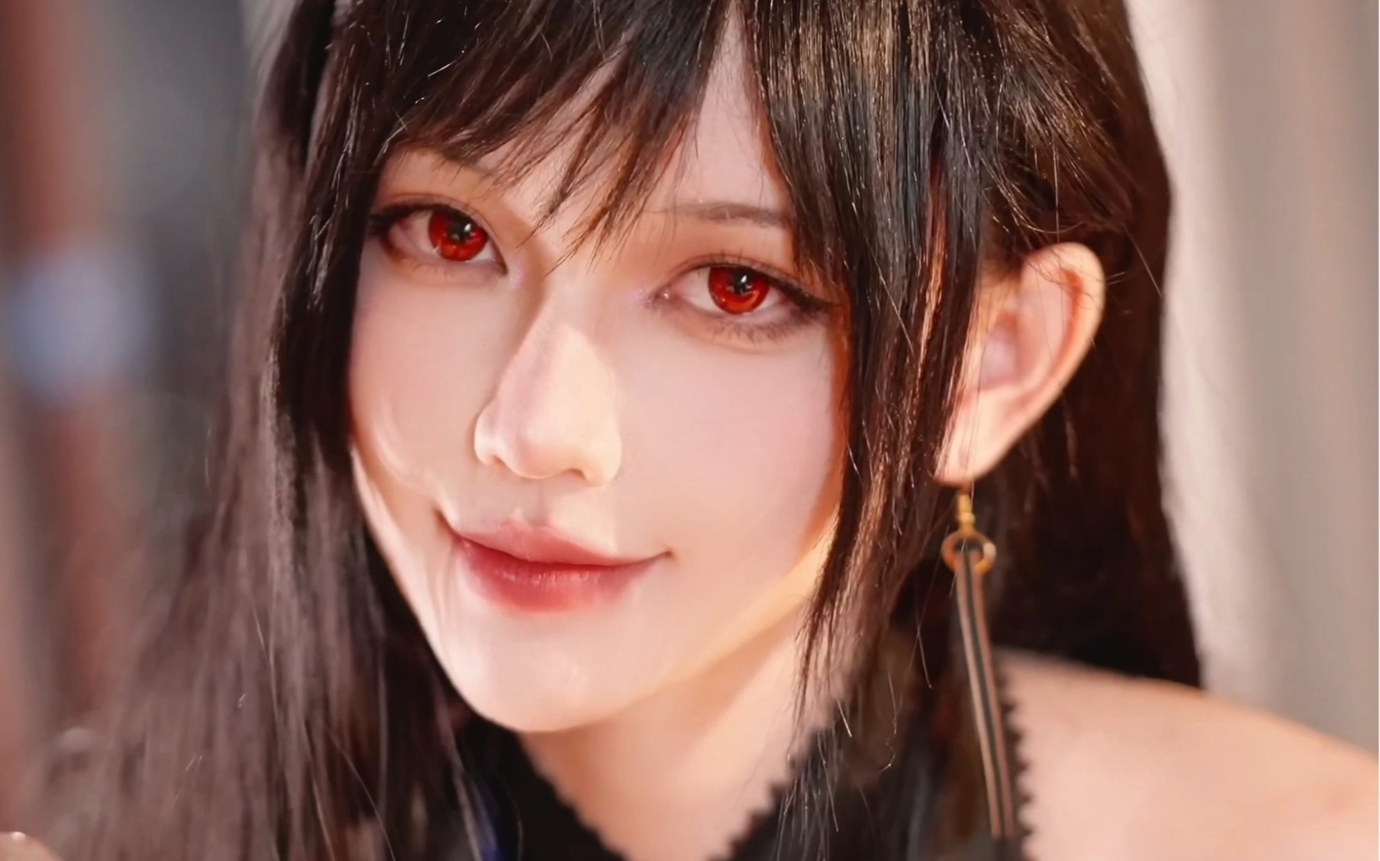 【柠】礼裙蒂法cos-yusaku0-默认收藏夹-哔哩哔哩视频