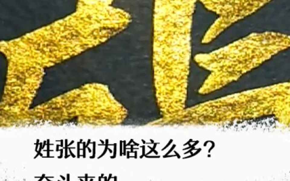 历史科普|姓张的为啥这么多?奋斗来的哔哩哔哩bilibili