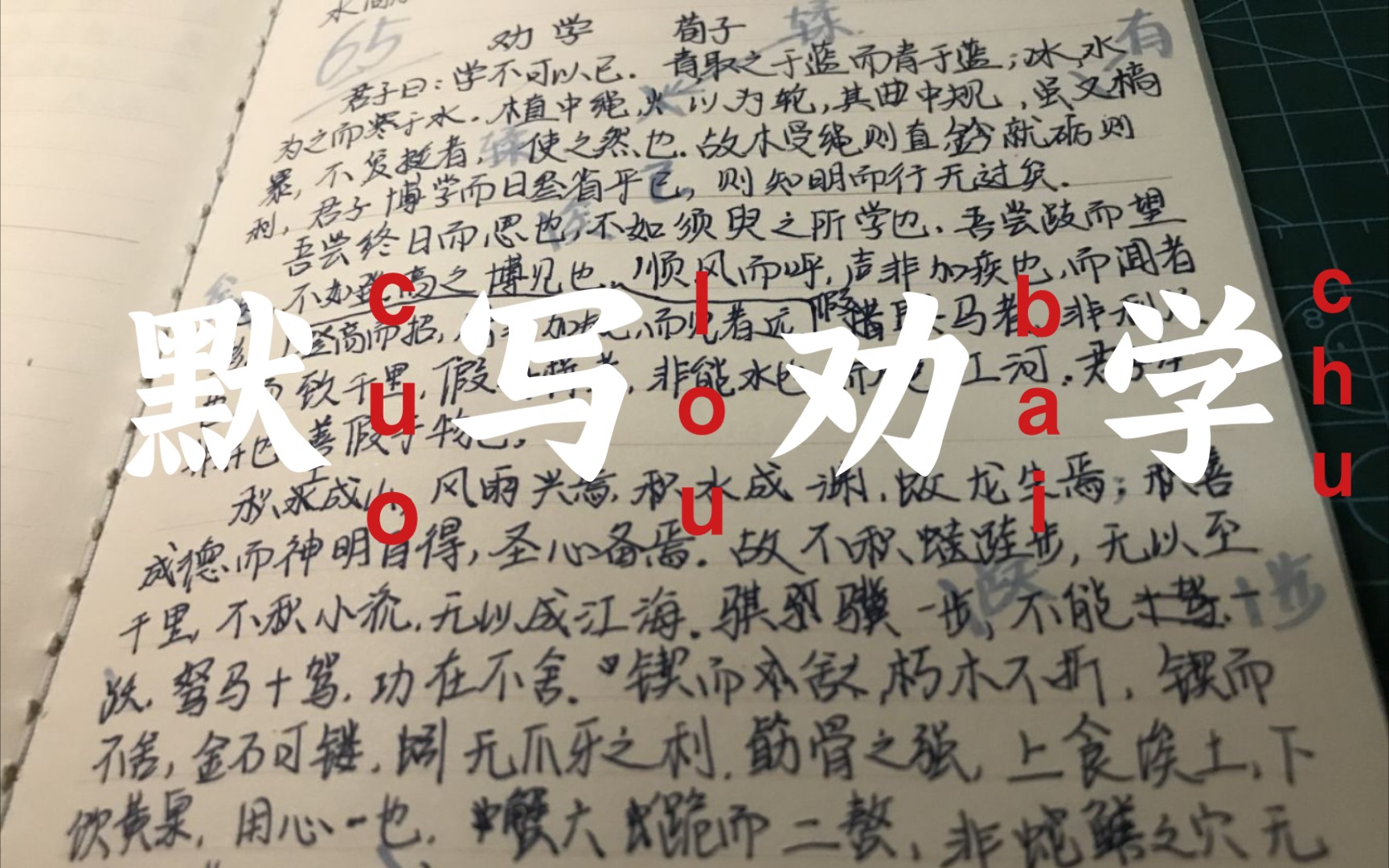 和小付一起默写高考必背75篇之《劝学》荀子/错的离谱的一次/勉勉强强65分吧哔哩哔哩bilibili